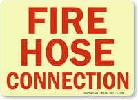 Fire Hose Connection Sign