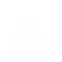 Fire Water Shut Off Engraved Valve Tag