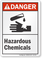 Hazardous Chemicals ANSI Danger Sign
