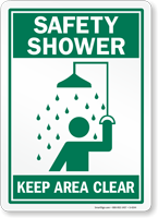 Safety Shower Keep Area Clear
