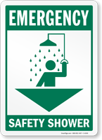 Emergency Safety Shower Sign