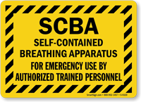 Self Contained Breathing Apparatus By Authorized Trained Personnel Sign