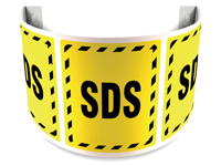 180 Degree Projecting SDS Sign with striped border