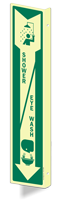 Shower And Eyewash GlowSmart™ Sign (with Arrow)