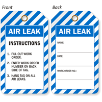 Air Leak Instructions Inspection and Status Record Tag