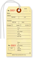 Alteration Tag, Manila Stock, Numbered, with String