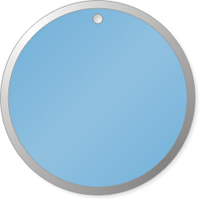 Blue Metal Rim Key Tags