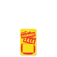 Clearance Sale Tag Yellow Cardstock With Red Ink