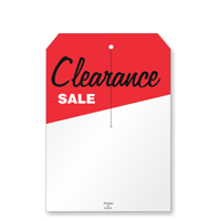 Clearance Sale Tag In Red and Black