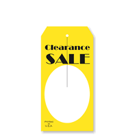 Clearance Sale Tag With Slit
