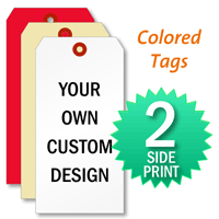 Custom Colored Tags, 2 Side Printed
