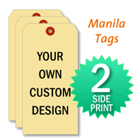 Custom Manila Tags, 2 Side Printed