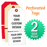 Custom Perforated Tags, 2-Side Printed