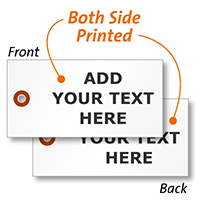 Double Sided Custom Warehouse Plastic Tag