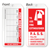 Fire Hose Inspection Tags - Fire Extinguisher Inspection Tags