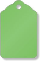 Fluorescent Green Merchandise Tag
