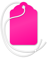 Fluorescent Pink Merchandise Price Tag (with strings)