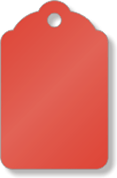 Fluorescent Red Merchandise Tag