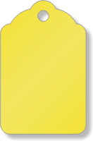 Fluorescent Yellow Merchandise Tag