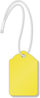 Fluorescent Yellow Merchandise Tag (with strings)