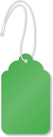 Green Merchandise Tag (with strings)