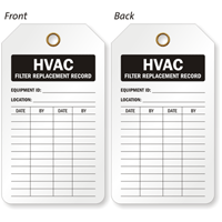HVAC - Filter Replacement Record Status Record Tag