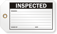 Inspected Production Control Tag