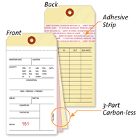 NCR Inventory Sequentially Numbered Tags with Adhesive