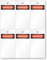 Laser Printable Tag, Danger Header