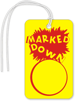 MARKED DOWN - Sales Tag (with strings)