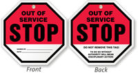 Out Of Service Double Sided Tag