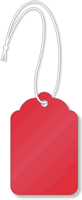 Red Merchandise Tag (with strings)
