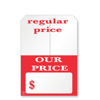 Regular Price and Sale Price Tag With Slit