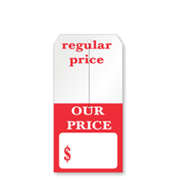 Regular Price Our Price Tag In Red