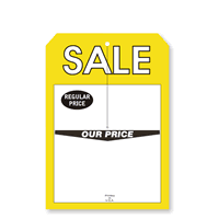 Sale Regular Price Tag In Yellow and Black
