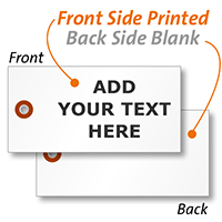 Single Sided Custom Warehouse Plastic Tag