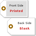 Single Sided Horizontal Warehouse Tag, (5.25" x 2.625")