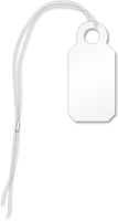 Jewelry tag, White polyester string
