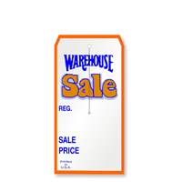 Warehouse Sale Tag With Slit