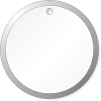 White Metal Rim Key Tags