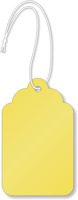 Yellow Merchandise Tag (with strings)