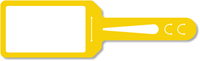 Yellow Self Locking Blank Tag, Two-Sided