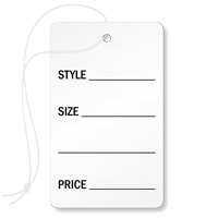 Garment Tag ( 2 7/8 in. x 1 3/4 in.) with String