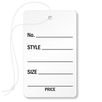 Garment Tag ( 2-7/8 in. x 1-3/4 in.) with String