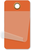 1¾” x 3¼” Orange Self-Laminating Tags