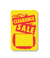 Clearance Sale Tag With Strings