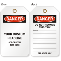 Custom Danger Header Add Own Text Tag