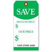 Custom Save Price Tag