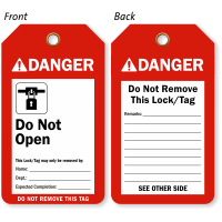 Do Not Open Danger Tag