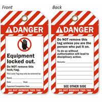 Equipment Locked Out Do Not Remove Lockout Tag